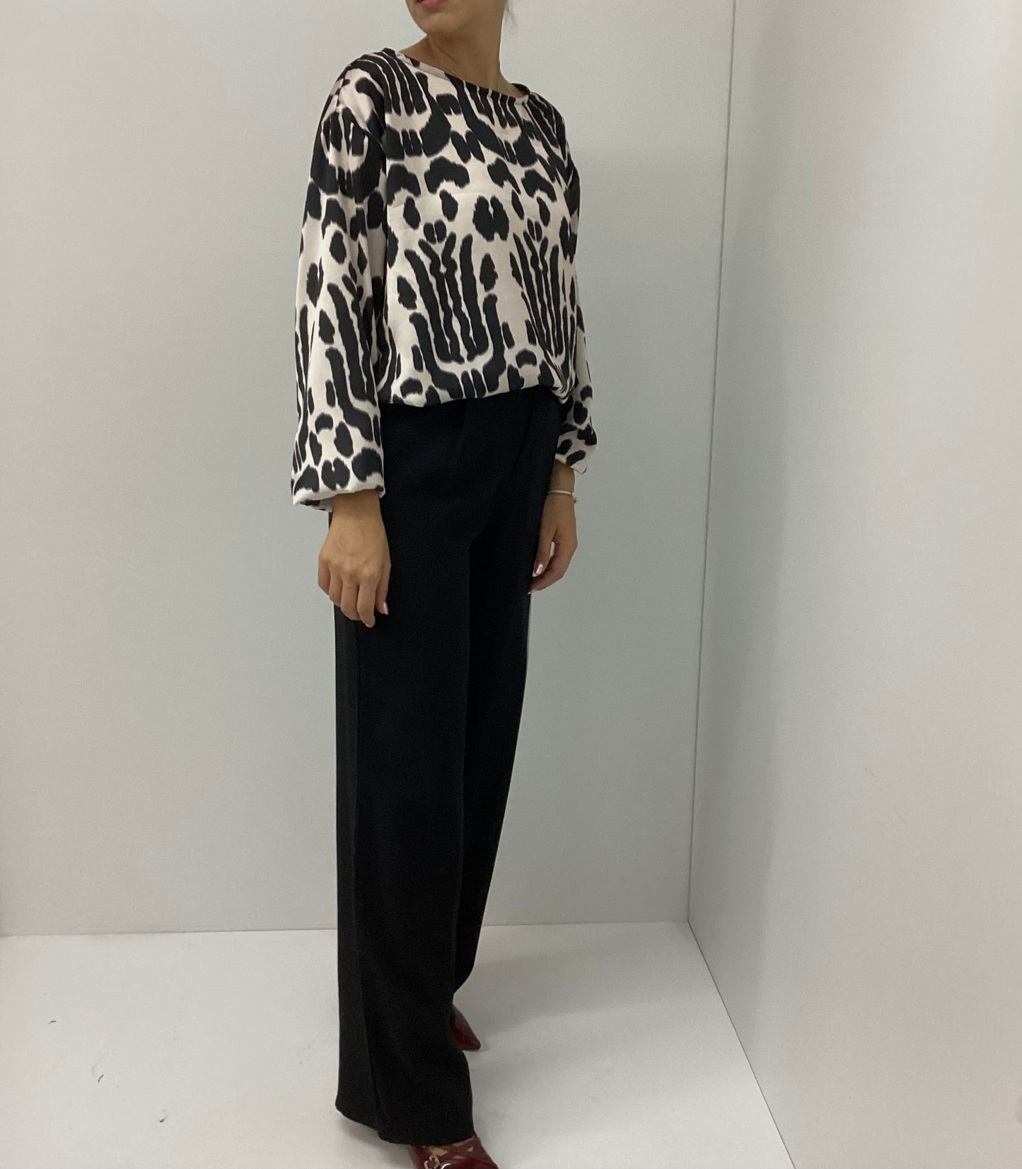 Μαύρο Ψηλόμεσο Παντελόνι Βισκόζη S-M-L