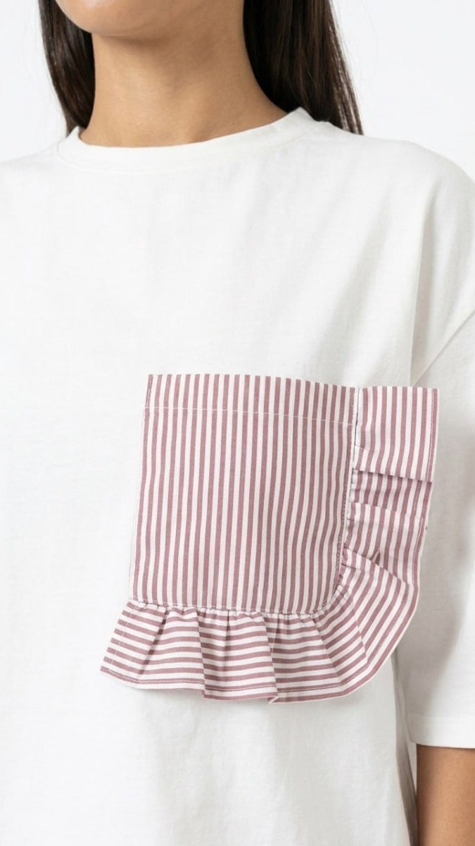 Βαμβακερό Loungewear Σετ με Λεπτομέρεια Τσεπακιού