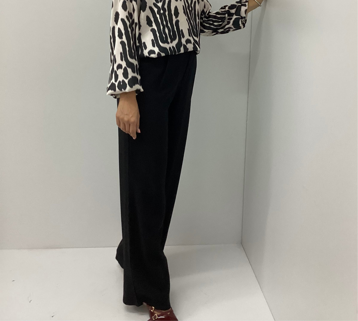 Μαύρο Ψηλόμεσο Παντελόνι Βισκόζη S-M-L