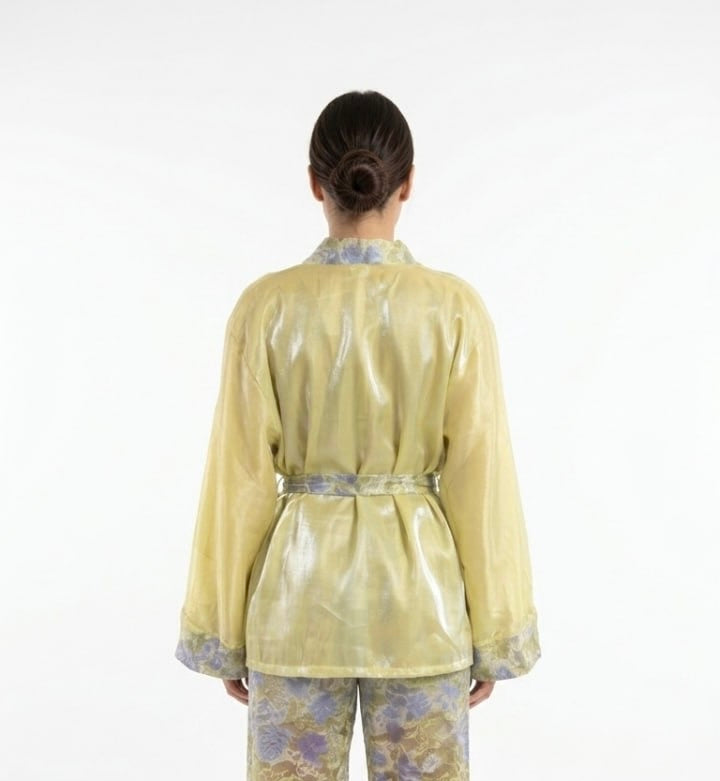 Χειροποίητο Κιμονό με Δαντέλα & Ζώνη - Limited Edition (72cm)