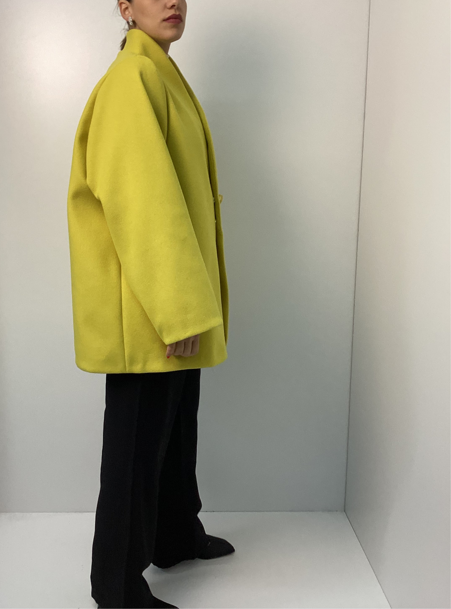 Lime Παλτό Χειροποίητο One Size Ζωηρό Κίτρινο