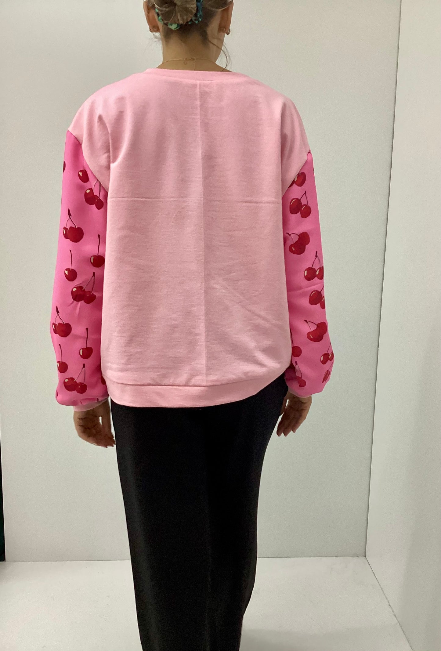 Ροζ Φούτερ Κεράσι Χειροποίητο 100% Βαμβάκι