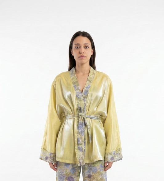 Χειροποίητο Κιμονό με Δαντέλα & Ζώνη - Limited Edition (72cm)