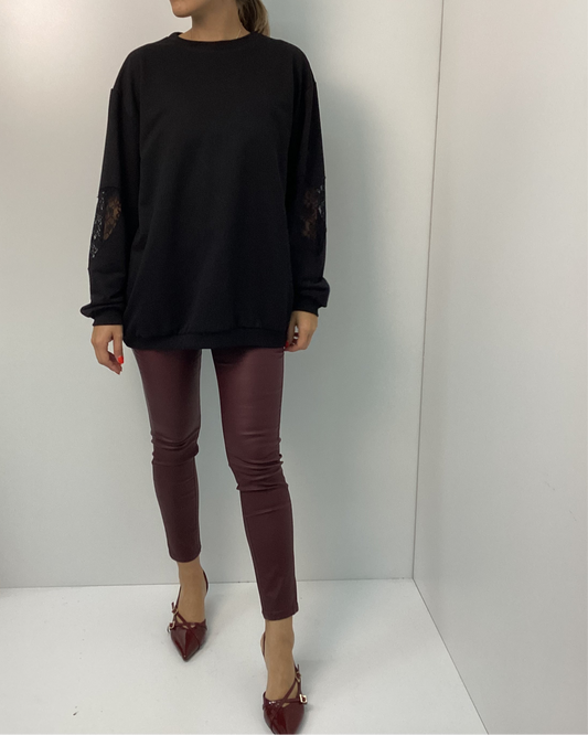 Oversized Φούτερ Heart Hoodie One Size με Καρδιά