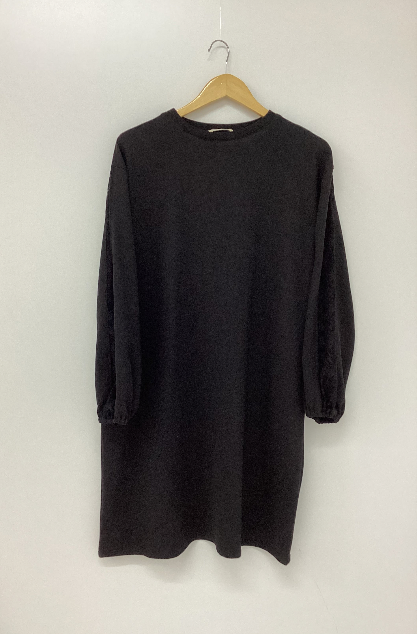 Μαύρο Φούτερ-Φόρεμα Lace Noir One Size με Δαντέλα