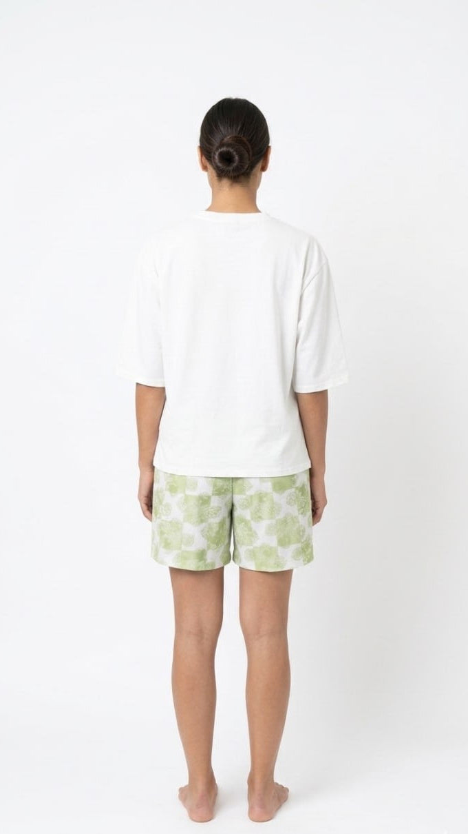 Χειροποίητο Loungewear Σετ με Βολάν – Σύμμεικτο Ύφασμα | Sage Garden