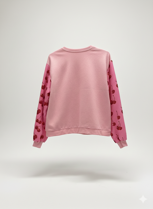 Ροζ Φούτερ Κεράσι Χειροποίητο 100% Βαμβάκι